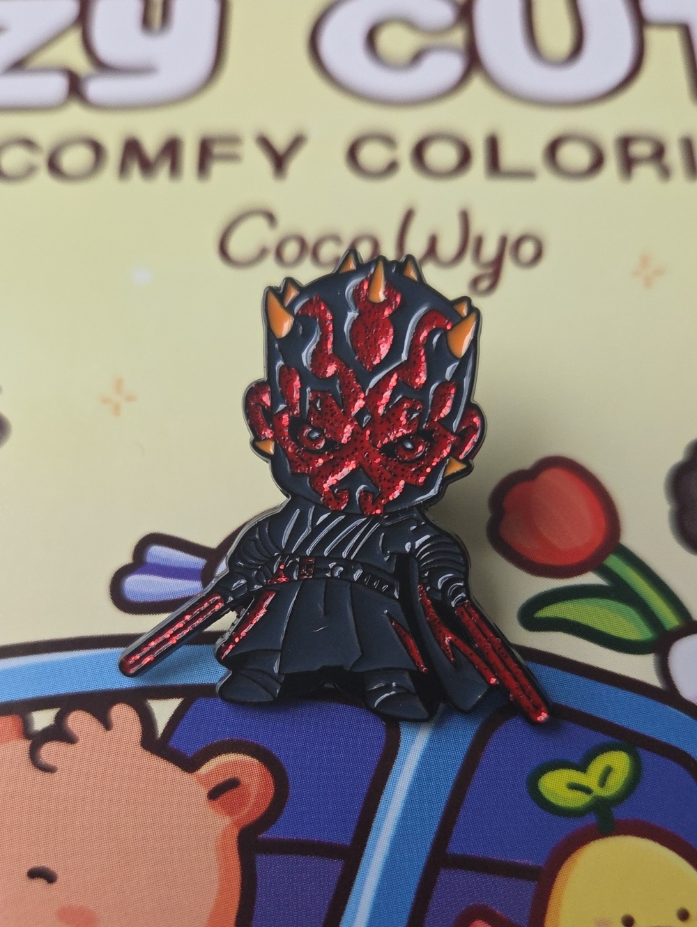 Kids' Black and Red Character Enamel Pin - Brand: Darth Maul